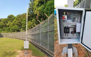 Sistema di sicurezza della recinzione perimetrale del progetto del governo di Singapore